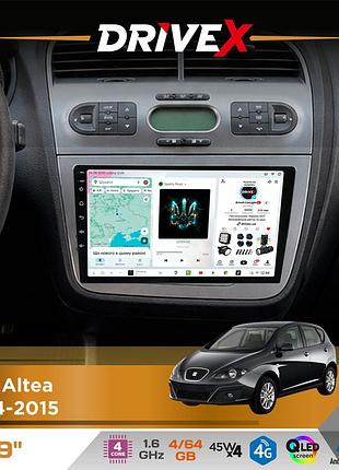 Штатная магнитола для seat altea 2004-2015 drivex s3 qled 9" android 8-ядерный 1.6ггц 4x64гб sim-карта 3g/4g 7388 4x45w asp tm2313
