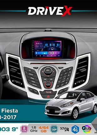 Штатна магнітола для ford fiesta 2008-2017 drivex se-903 qled 9" android 8-ядерний 4+64гб sim-картка 3g/4g dsp 4x50w(tda7851)