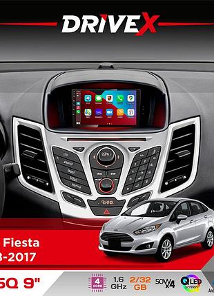 Штатна магнітола для ford fiesta 2008-2017 drivex un5 qled 9" android 4-ядерний 2+32гб 4x45w бездротовий carplay та androidauto