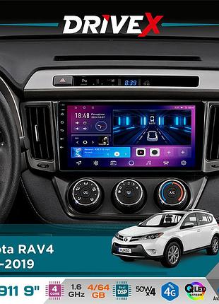 Штатная магнитола для toyota rav4 2013-2019 drivex se-911 4+64гб qled 9" android 4-ядерный 4x50w(tda7851) dsp беспроводной carplay