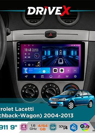Штатная магнитола для chevrolet lacetti (hatchback-wagon) 2004-2013 drivex se-911 4+64гб qled 9" android 4-ядерный 4x50w(tda7851)