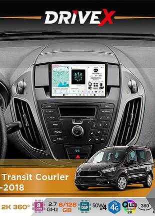 Штатна магнітола для ford transit courier 2014-2018 drivex s7+ 2k qled 9" android 8-ядерний 2.7ггц 8x128гб sim-картка 3g/4g ak7808