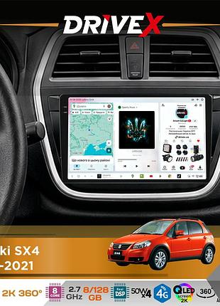 Штатна магнітола для suzuki sx4 2013-2021 drivex s7+ 2k qled 9" android 8-ядерний 2.7ггц 8x128гб sim-картка 3g/4g ak7808 ab 4x50w