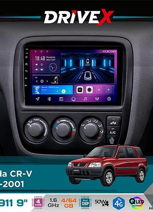 Штатна магнітола для honda cr-v 1995-2001 drivex se-911 4+64гб qled 9" android 4-ядерний 4x50w(tda7851) dsp бездротовий carplay та