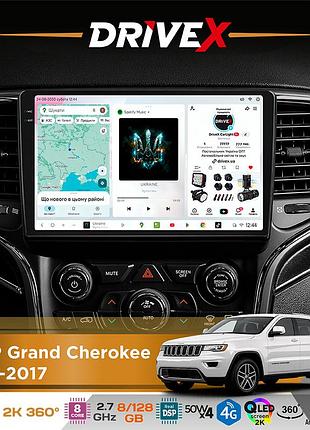 Штатна магнітола для jeep grand cherokee 2013-2017 drivex s7+ 2k qled 9" android 8-ядерний 2.7ггц 8x128гб sim-картка 3g/4g ak7808