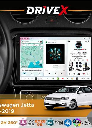 Штатна магнітола для volkswagen jetta 2013-2019 drivex s7+ 2k qled 9" android 8-ядерний 2.7ггц 8x128гб sim-картка 3g/4g ak7808 ab