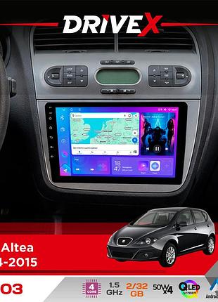 Штатная магнитола для seat altea 2004-2015 drivex a-903 qled 9" android 4-ядерный 2+32гб 4x50w(tda7851) беспроводной carplay и