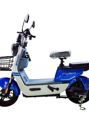 Велосипед з електромотором spark r9 14" 60v/800w/20ah lifepo4 білий із синім