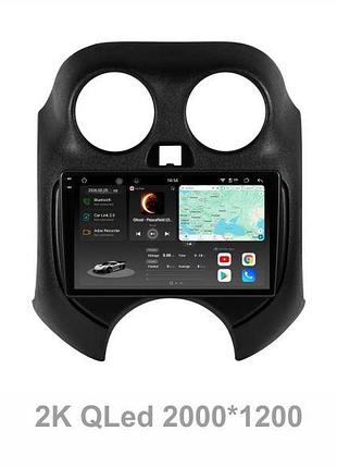 Штатна магнітола soundbox s8 pro 2k-8170 для nissan micra 2010-2014 adas , carplay , 4g , dsp-dts 5.1 , круговий огляд 360°