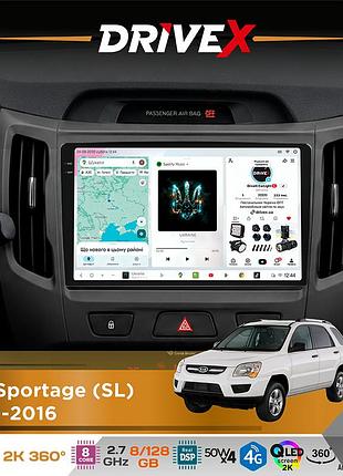 Штатна магнітола для kia sportage (sl) 2010-2016 drivex s7+ 2k qled 9" android 8-ядерний 2.7ггц 8x128гб sim-картка 3g/4g ak7808 ab
