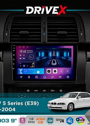 Штатная магнитола для bmw 5 series (e39) 1995-2004 drivex se-903 qled 9" android 8-ядерный 4+64гб sim-карта 3g/4g dsp
