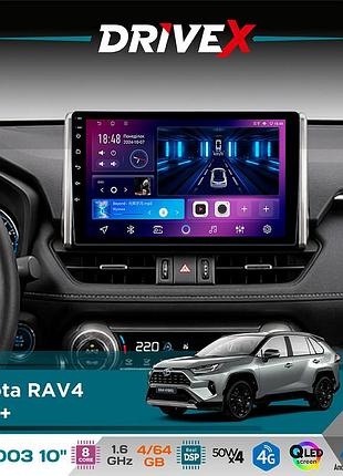 Штатна магнітола для toyota rav4 2019+ drivex se-1003 qled 10" android 8-ядерний 4+64гб sim-картка 3g/4g dsp 4x50w(tda7851)