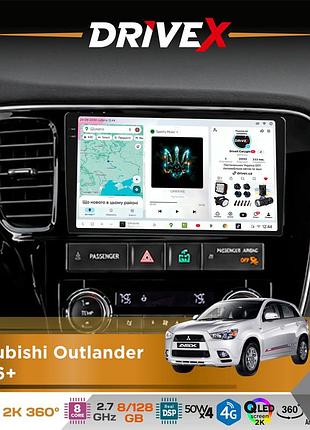 Штатна магнітола для mitsubishi outlander 2006+ drivex s7+ 2k qled 9" android 8-ядерний 2.7ггц 8x128гб sim-картка 3g/4g ak7808 ab
