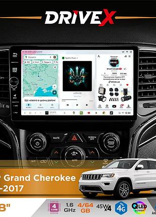 Штатна магнітола для jeep grand cherokee 2013-2017 drivex s3 qled 8" з фізичними кнопками android 8-ядерний 1.6ггц 4x64гб