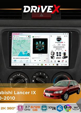 Штатна магнітола для mitsubishi lancer ix 2000-2010 drivex s7+ 2k qled 9" android 8-ядерний 2.7ггц 8x128гб sim-картка 3g/4g ak7808