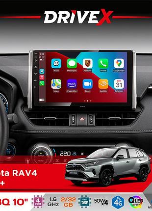 Штатная магнитола для toyota rav4 2019+ drivex un8 qled 10" android 4-х32гб 4x45w беспроводной carplay и androidauto