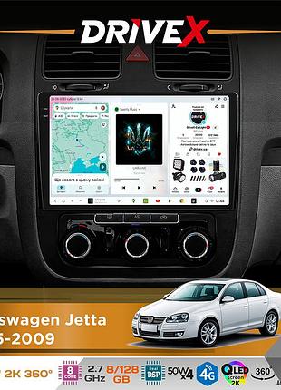 Штатна магнітола для volkswagen jetta 2005-2009 drivex s7+ 2k qled 10" android 8-ядерний 2.7ггц 8x128гб sim-картка 3g/4g ak7808 ab