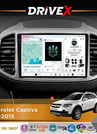 Штатная магнитола для chevrolet captiva (c140) 2011-2018 drivex s7+ 2k qled 10" android 8-ядерный 2.7ггц 8x128гб sim-карта 3g/4g