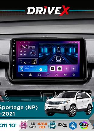 Штатна магнітола для kia sportage (np) 2018-2021 drivex se-1011 qled 10" android 4-ядерний 4+64гб dsp 4x50w(tda7851) бездротовий