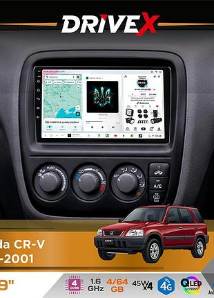 Штатна магнітола для honda cr-v 1995-2001 drivex s3 qled 9" android 8-ядерний 1.6ггц 4x64гб sim-картка 3g/4g 7388 4x45w asp tm2313