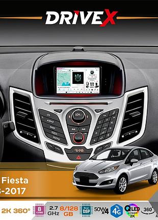 Штатная магнитола для ford fiesta 2008-2017 drivex s7+ 2k qled 9" android 8-ядерный 2.7ггц 8x128гб sim-карта 3g/4g ak7808 ab 4x50w