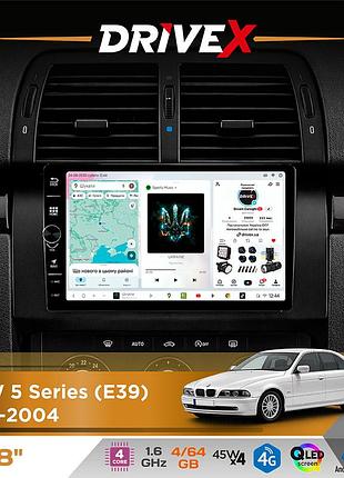 Штатная магнитола для bmw 5 series (e39) 1995-2004 drivex s3 qled 8" с физическими кнопками android 8-ядерный 1.6ггц 4x64гб