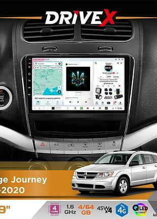 Штатная магнитола для dodge journey 2011-2020 drivex s3 qled 9" android 8-ядерный 1.6ггц 4x64гб sim-карта 3g/4g 7388 4x45w asp