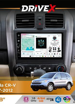 Штатная магнитола для honda cr-v 2007-2012 drivex s3 qled 8" с физическими кнопками android 8-ядерный 1.6гц 4x64гб sim-карта 3g/4g