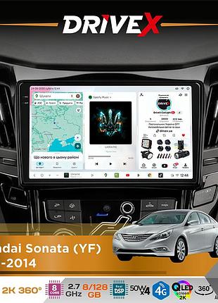 Штатная магнитола для hyundai sonata (yf) 2010-2014 drivex s7+ 2k qled 9" android 8-ядерный 2.7ггц 8x128гб sim-карта 3g/4g ak7808