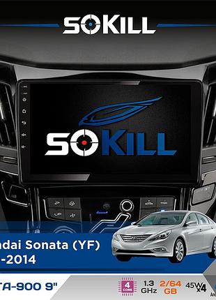Штатная магнитола для hyundai sonata (yf) 2010-2014 sokill delta-900 9" android 4-ядерный 2+64гб 4x45w беспроводной carplay и