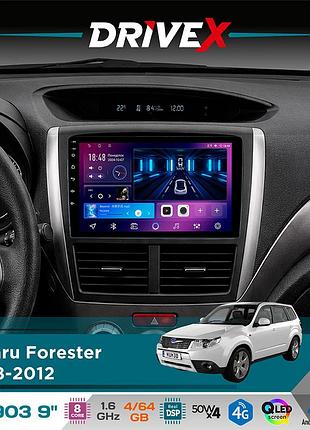 Штатная магнитола для subaru forester 2008-2012 drivex se-903 qled 9" android 8-ядерный 4+64гб sim-карта 3g/4g dsp 4x50w(tda7851)