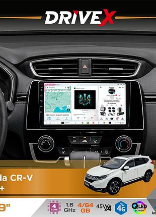 Штатная магнитола для honda cr-v 2017+ drivex s3 qled 9" android 8-ядерный 1.6ггц 4x64гб sim-карта 3g/4g 7388 4x45w asp tm2313
