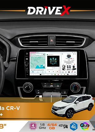 Штатная магнитола для honda cr-v 2017+ drivex s3 qled 8" с физическими кнопками android 8-ядерный 1.6ггц 4x64гб sim-карта 3g/4g 7388