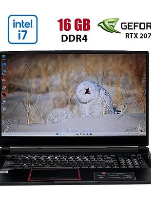 Игровой б-класс ноутбук msi raider ge75 / 17.3" (1920x1080) ips / intel core i7-10750h (6 (12) ядер по 2.6 - 5.0 ghz) / 16 gb ddr4