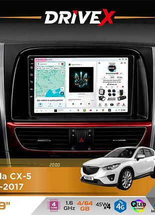 Штатная магнитола для mazda cx-5 2012-2017 drivex s3 qled 9" android 8-ядерный 1.6ггц 4x64гб sim-карта 3g/4g 7388 4x45w asp tm2313