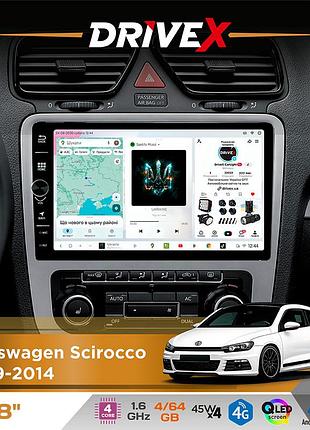 Штатная магнитола для volkswagen scirocco 2009-2014 drivex s3 qled 8" с физическими кнопками android 8-ядерный 1.6ггц 4x64гб
