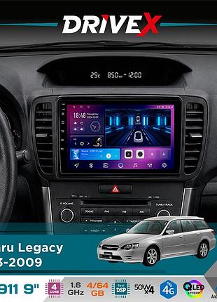 Штатная магнитола для subaru legacy 2003-2009 drivex se-911 4+64гб qled 9" android 4-ядерный 4x50w(tda7851) dsp беспроводной carplay