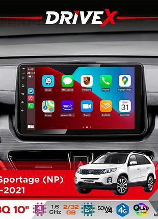 Штатна магнітола для kia sportage (np) 2018-2021 drivex un8 qled 10" android 4-ядерний 2x32гб 4x45w бездротовий carplay та