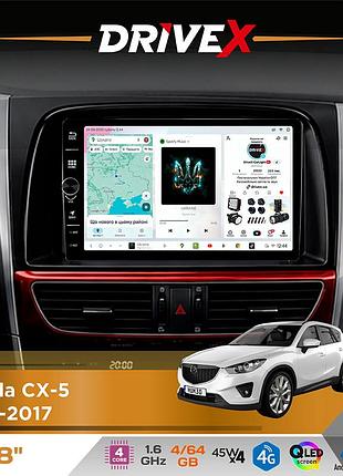 Штатная магнитола для mazda cx-5 2012-2017 drivex s3 qled 8" с физическими кнопками android 8-ядерный 1.6гц 4x64гб sim-карта 3g/4g