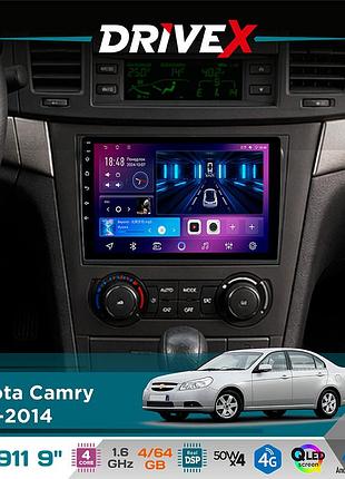 Штатна магнітола для toyota camry 2011-2014 drivex se-911 4+64гб qled 9" android 4-ядерний 4x50w(tda7851) dsp бездротовий carplay