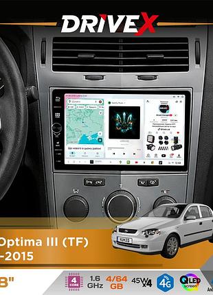 Штатна магнітола для opel astra (h) 2004-2010 drivex s3 qled 8" з фізичними кнопками android 8-ядерний 1.6ггц 4x64гб sim-картка