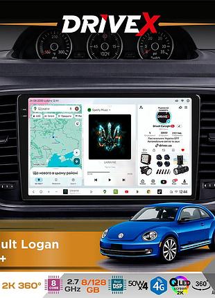 Штатная магнитола для volkswagen beetle 2011-2019 drivex s7+ 2k qled 9" android 8-ядерный 2.7ггц 8x128гб sim-карта 3g/4g ak7808 ab