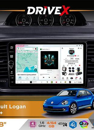 Штатная магнитола для volkswagen beetle 2011-2019 drivex s3 qled 8" с физическими кнопками android 8-ядерный 1.6ггц 4x64гб sim-карта