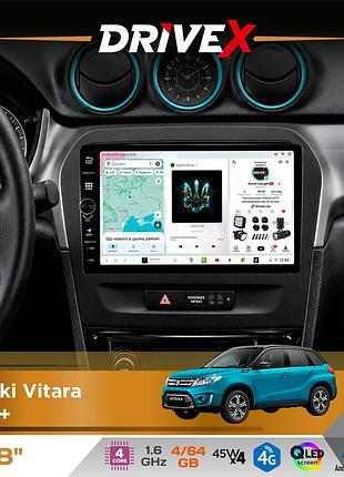 Штатная магнитола для suzuki vitara 2015+ drivex s3 qled 8" с физическими кнопками android 8-ядерный 1.6ггц 4x64гб sim-карта 3g/4g