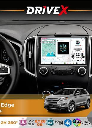 Штатна магнітола для ford edge 2015+ drivex s7+ 2k qled 9" android 8-ядерний 2.7ггц 8x128гб sim-картка 3g/4g ak7808 ab 4x50w 360°