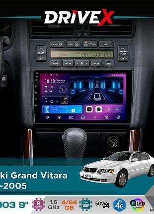 Штатна магнітола для suzuki grand vitara 1998-2005 drivex se-903 qled 9" android 8-ядерний 4+64гб sim-картка 3g/4g dsp