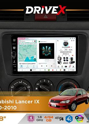 Штатная магнитола для mitsubishi lancer ix 2000-2010 drivex s3 qled 8" с физическими кнопками android 8-ядерный 1.6ггц 4x64гб