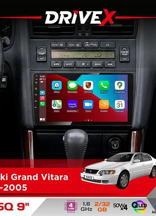 Штатная магнитола для suzuki grand vitara 1998-2005 drivex un5 qled 9" android 4-ядерный 2+32гб 4x45w беспроводной carplay и