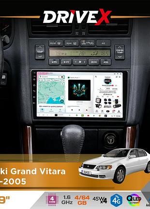Штатна магнітола для suzuki grand vitara 1998-2005 drivex s3 qled 9" android 8-ядерний 1.6ггц 4x64гб sim-картка 3g/4g 7388 4x45w
