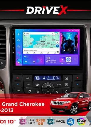 Штатная магнитола для dodge durango 2011-2013 drivex a-1001 10" android 4-ядерный 2+32гб 4x45w беспроводной carplay и androidauto